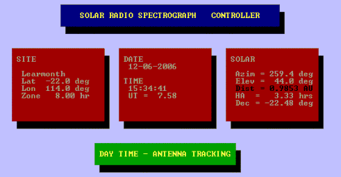 Spectrograph Control Display