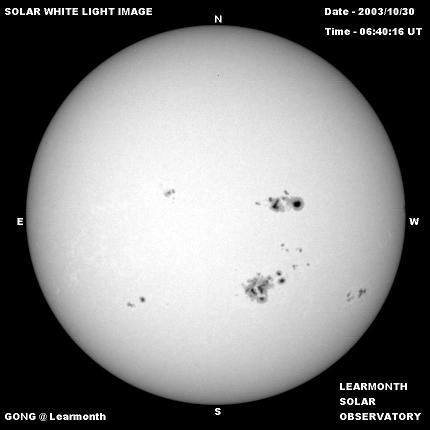 Solar white light image