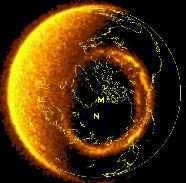 Aurora around Magnetic Pole