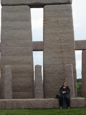 Waiting on the 'altar' stone