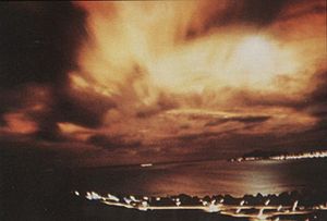 Space nuclear explosion from Honolulu